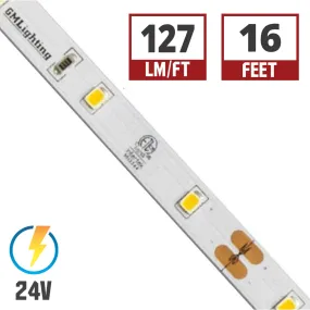 LTR-E Econo LED Strip Light, 16ft Reel, 2700K, 127 Lumens per Ft, 24V