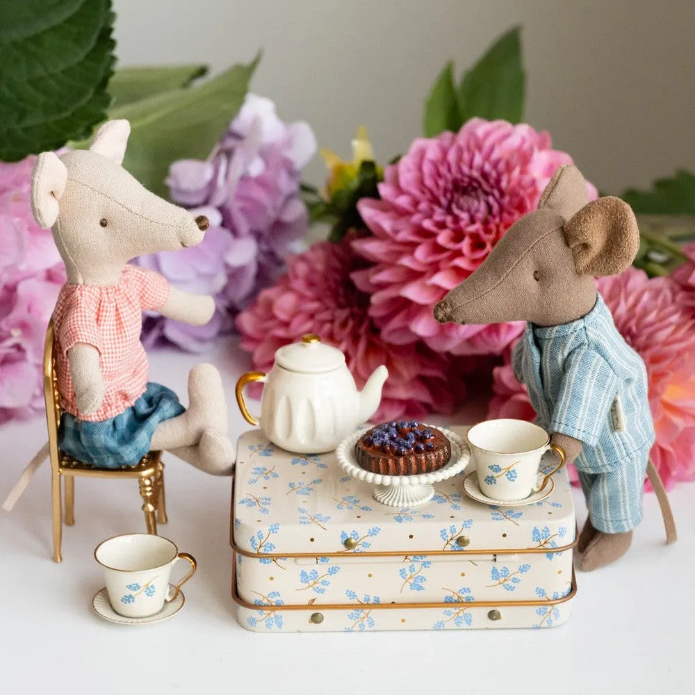 Maileg afternoon treat for mouse - blue madelaine