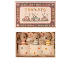 Maileg Baby Mice Triplets in Matchbox