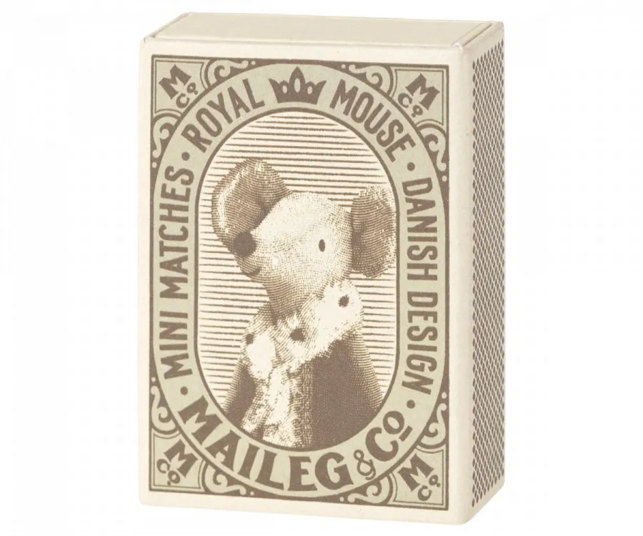 Maileg | Sleepy/Wakey Baby Mouse in Matchbox, Boy