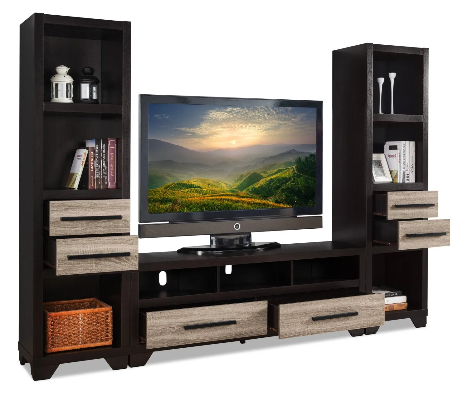 Maldon 3-Piece Entertainment Centre with 60" TV Opening - Rustic