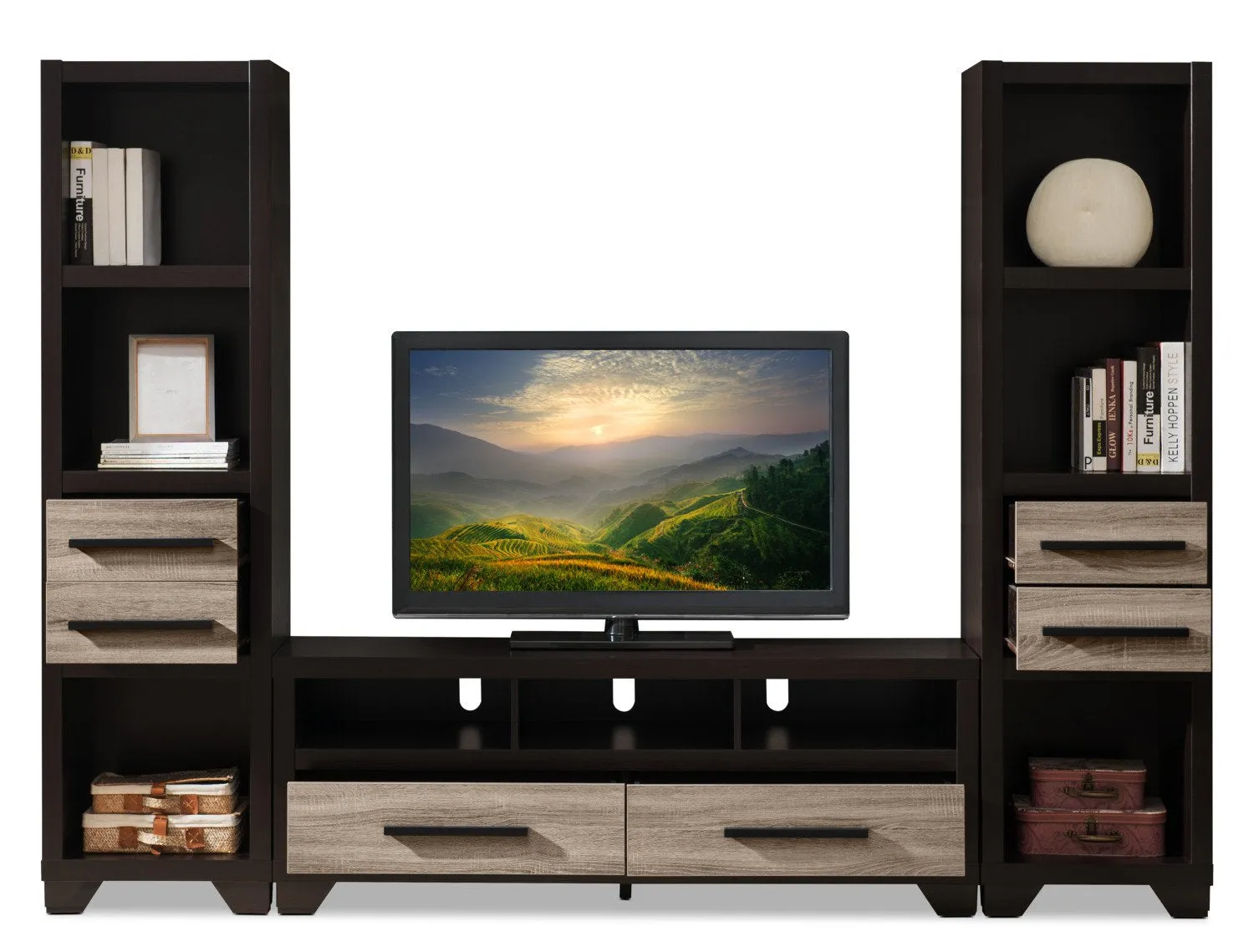 Maldon 3-Piece Entertainment Centre with 60" TV Opening - Rustic