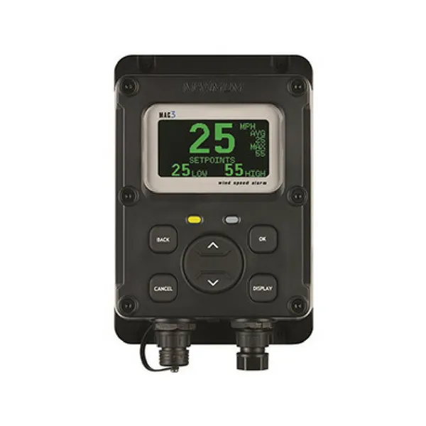 Maximum MAC3 Wind Speed Alarm