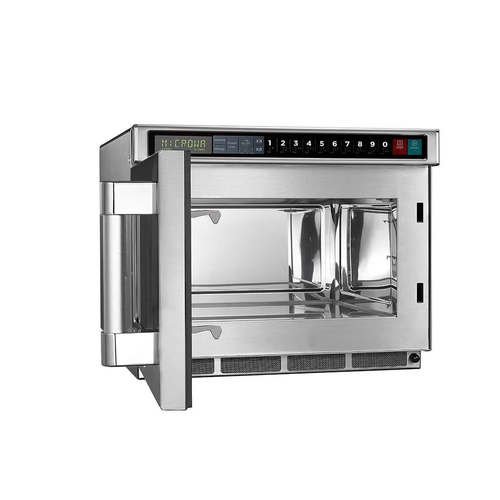 Midea 1817G1A 16.5"  Commercial Microwave Oven with Touch Control Pad, Stainless Steel, 208v/1ph, 1800W, 0.6 cu. ft.