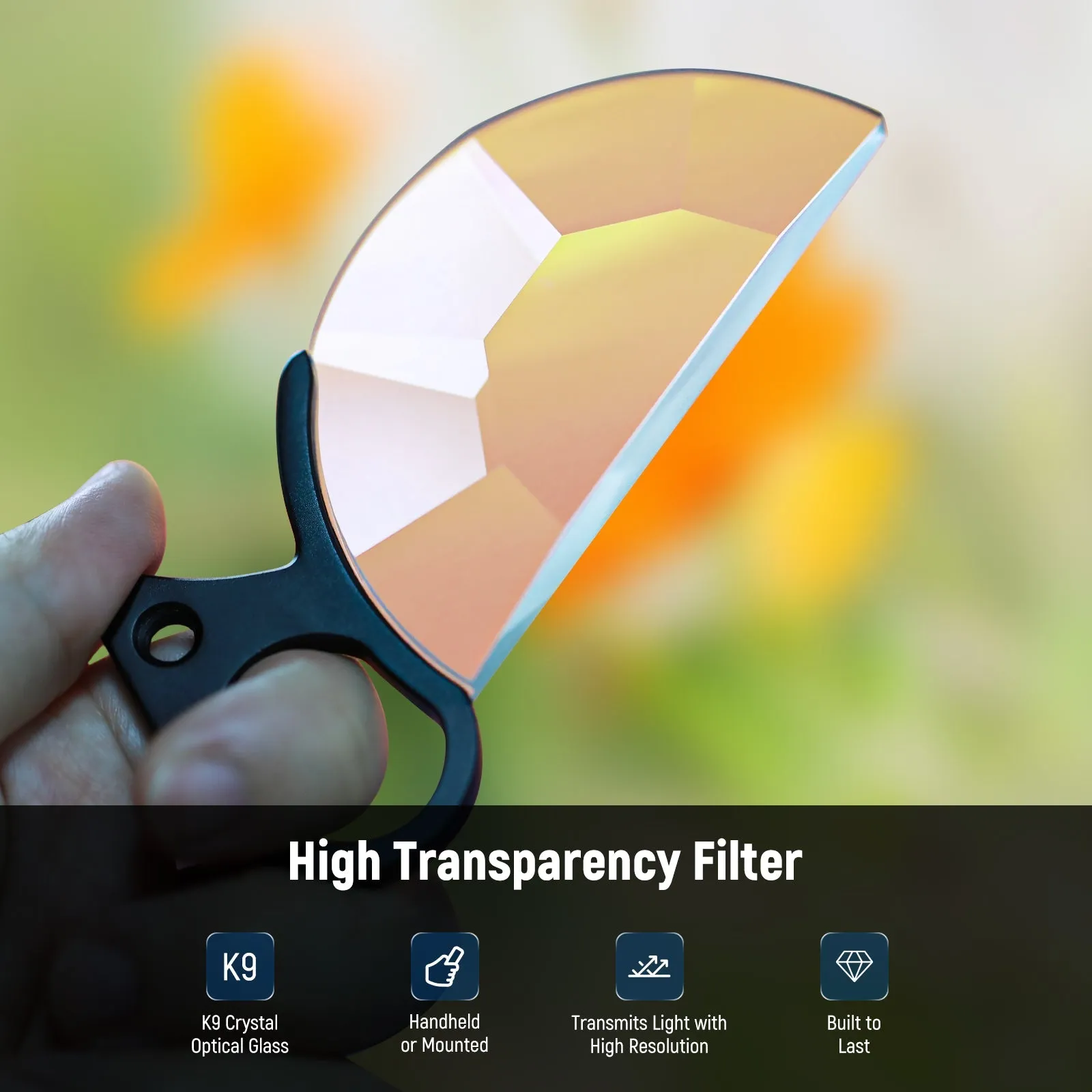 NEEWER FL-E7 79mm Half Moon Kaleidoscope Prism Lens Filter