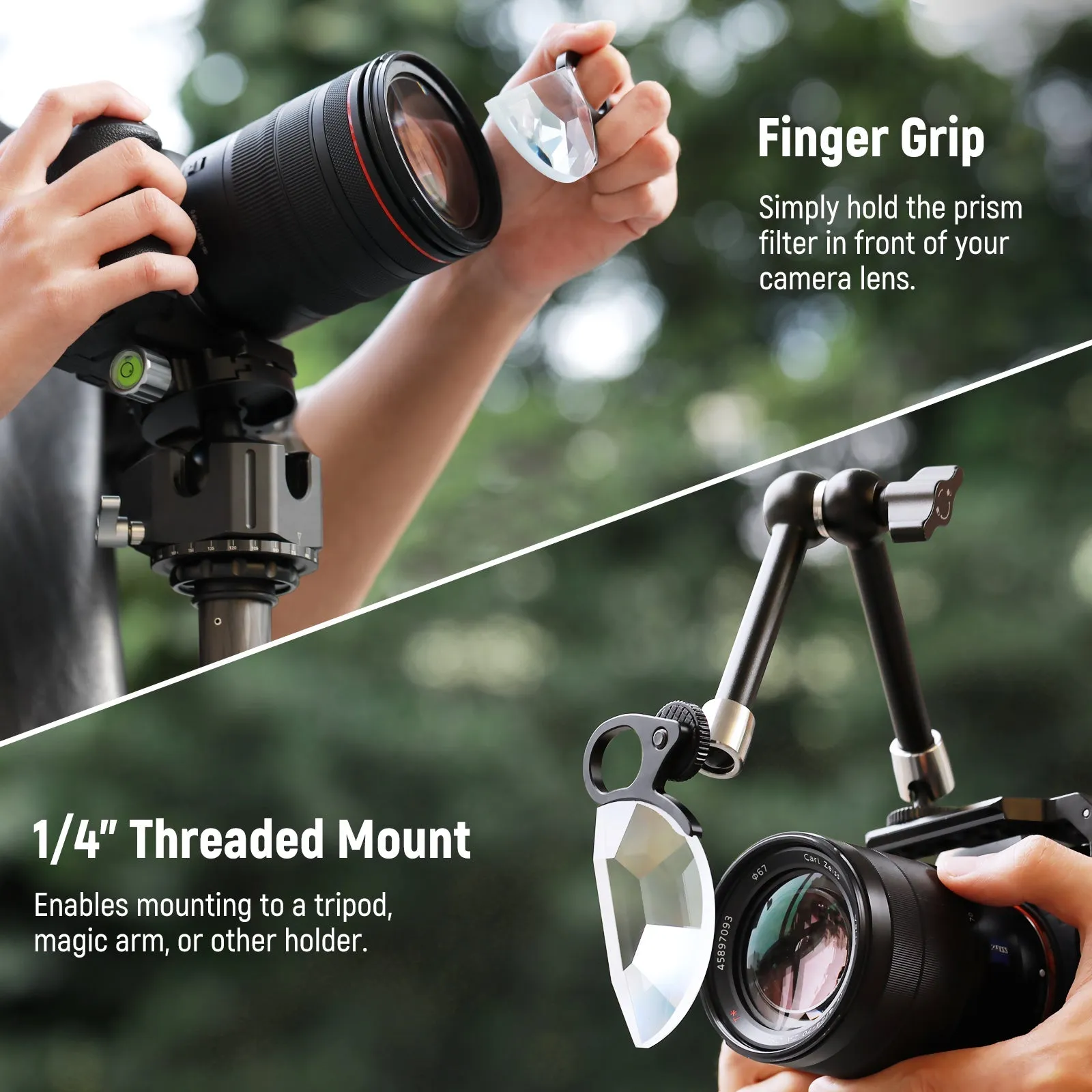 NEEWER FL-E7 79mm Half Moon Kaleidoscope Prism Lens Filter
