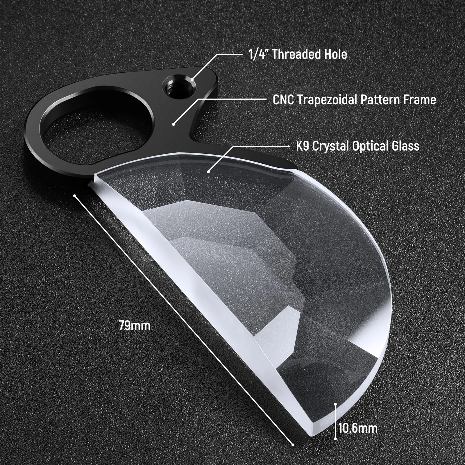 NEEWER FL-E7 79mm Half Moon Kaleidoscope Prism Lens Filter