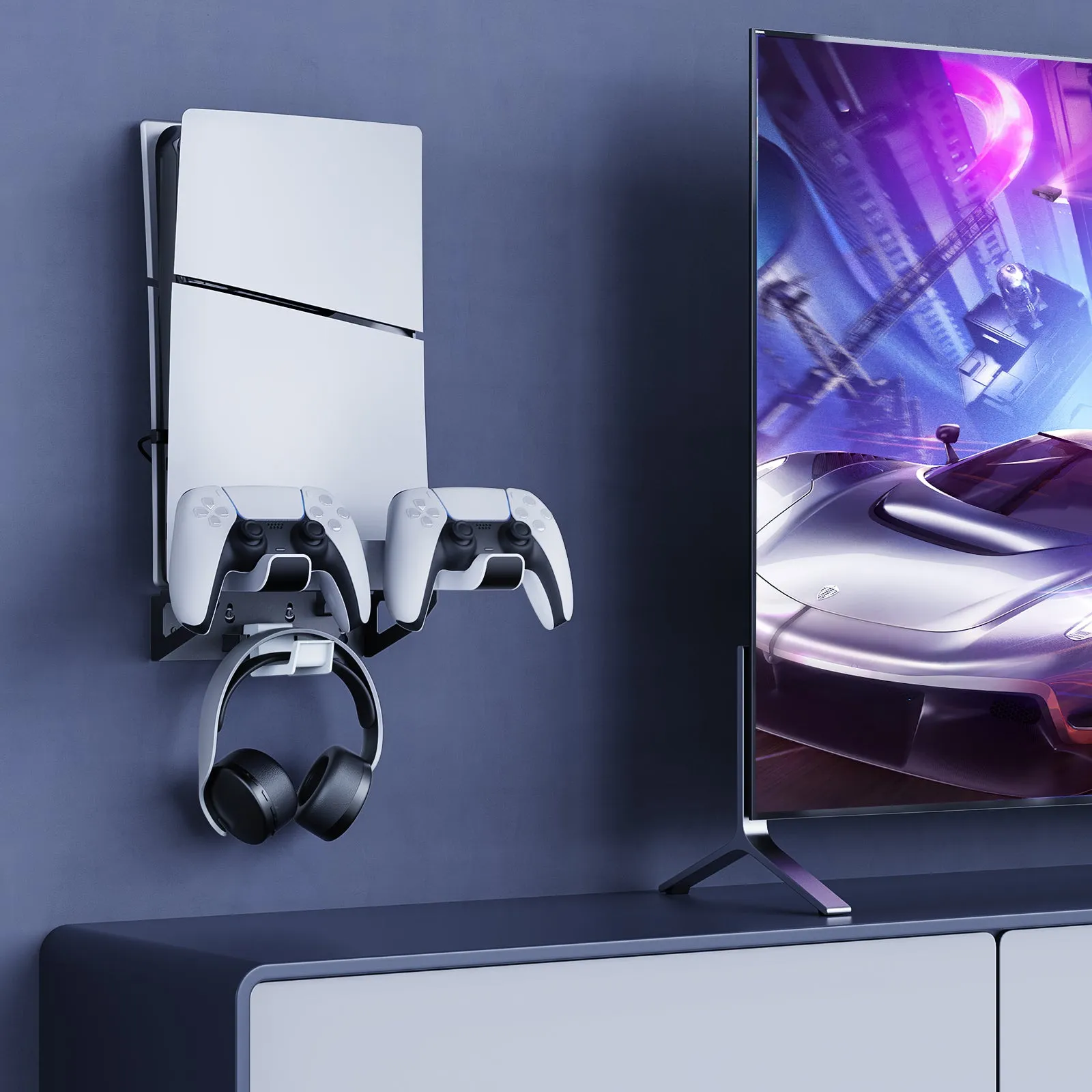 NexiGo PS5 Wall Mount Kit with Charging Station