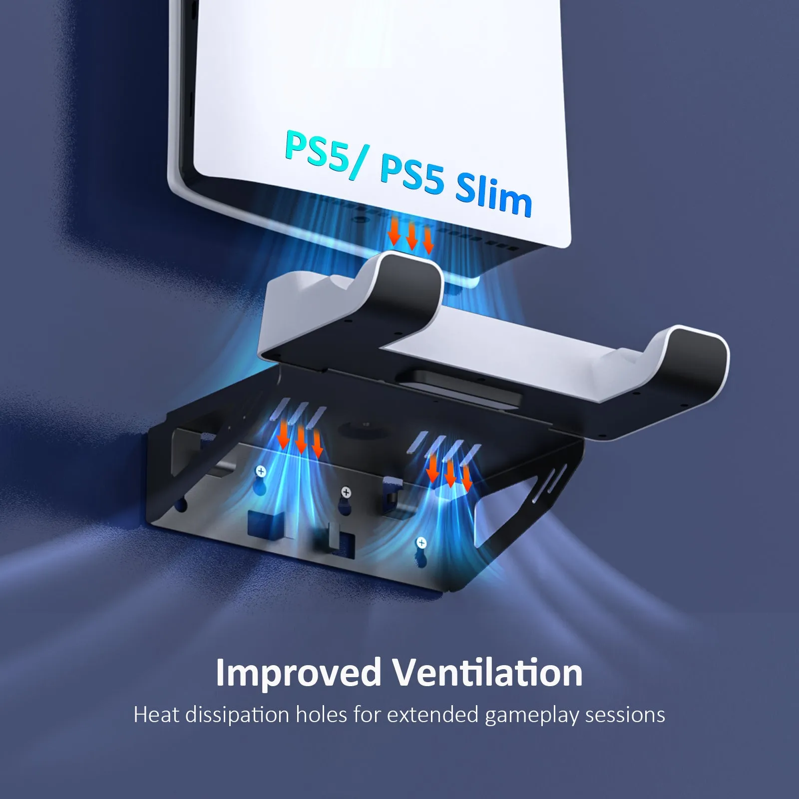 NexiGo PS5 Wall Mount Kit with Charging Station