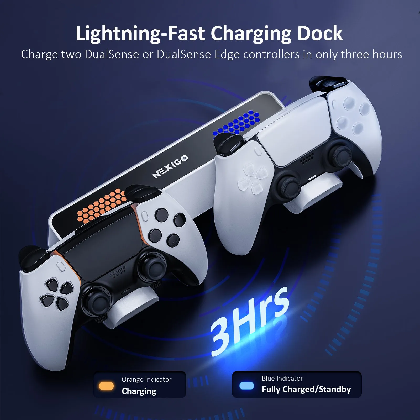 NexiGo PS5 Wall Mount Kit with Charging Station