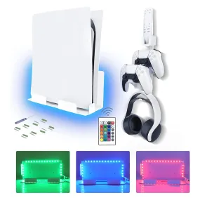 NexiGo PS5 Wall Mount Set with RGB LED Light