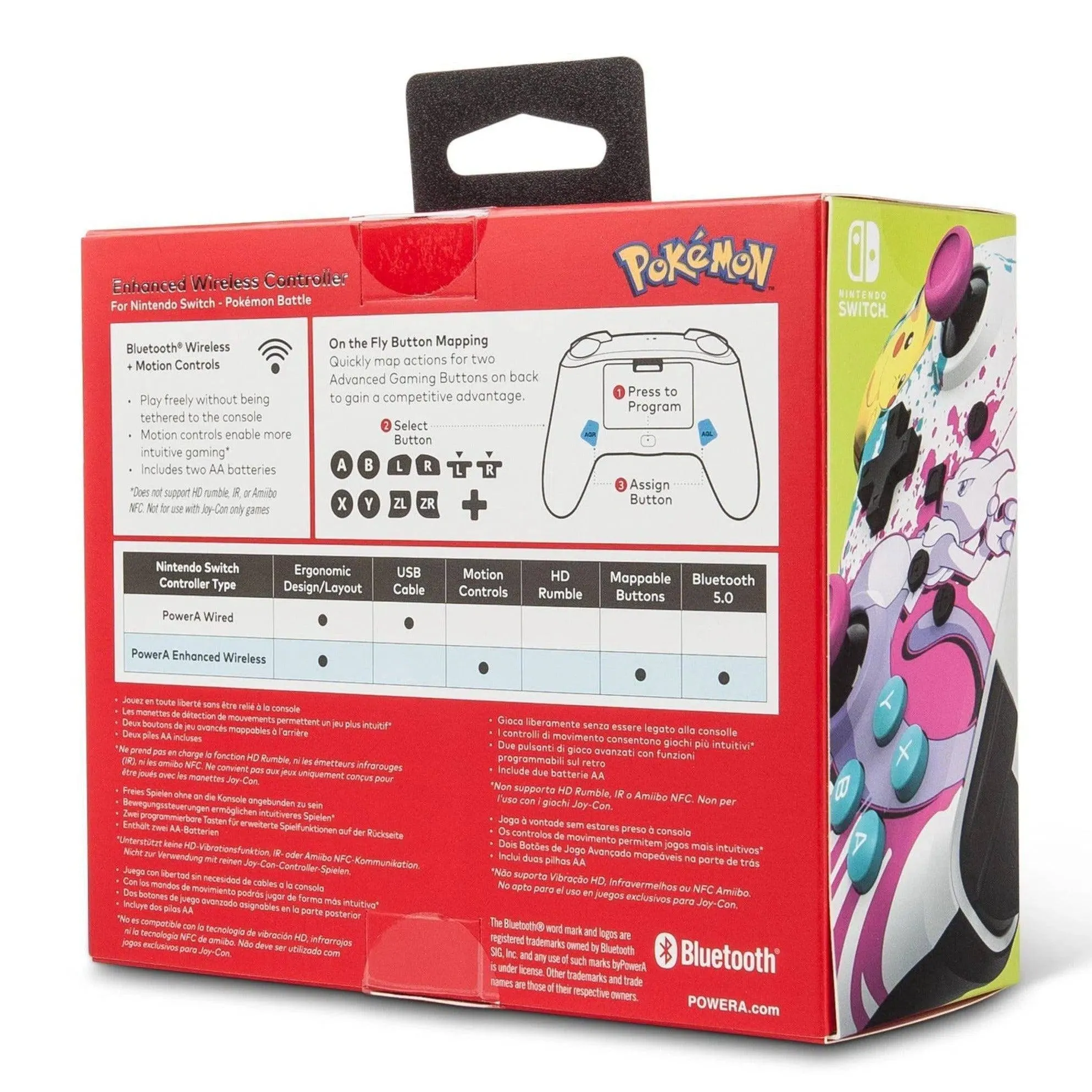 Nintendo Switch Wireless Controller (Pokémon Battle Version) - PowerA - Enhanced Edition