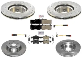 OE Style Front Rear Disc Brake Rotors Pads For Mercedes Benz CL550 2009-2014