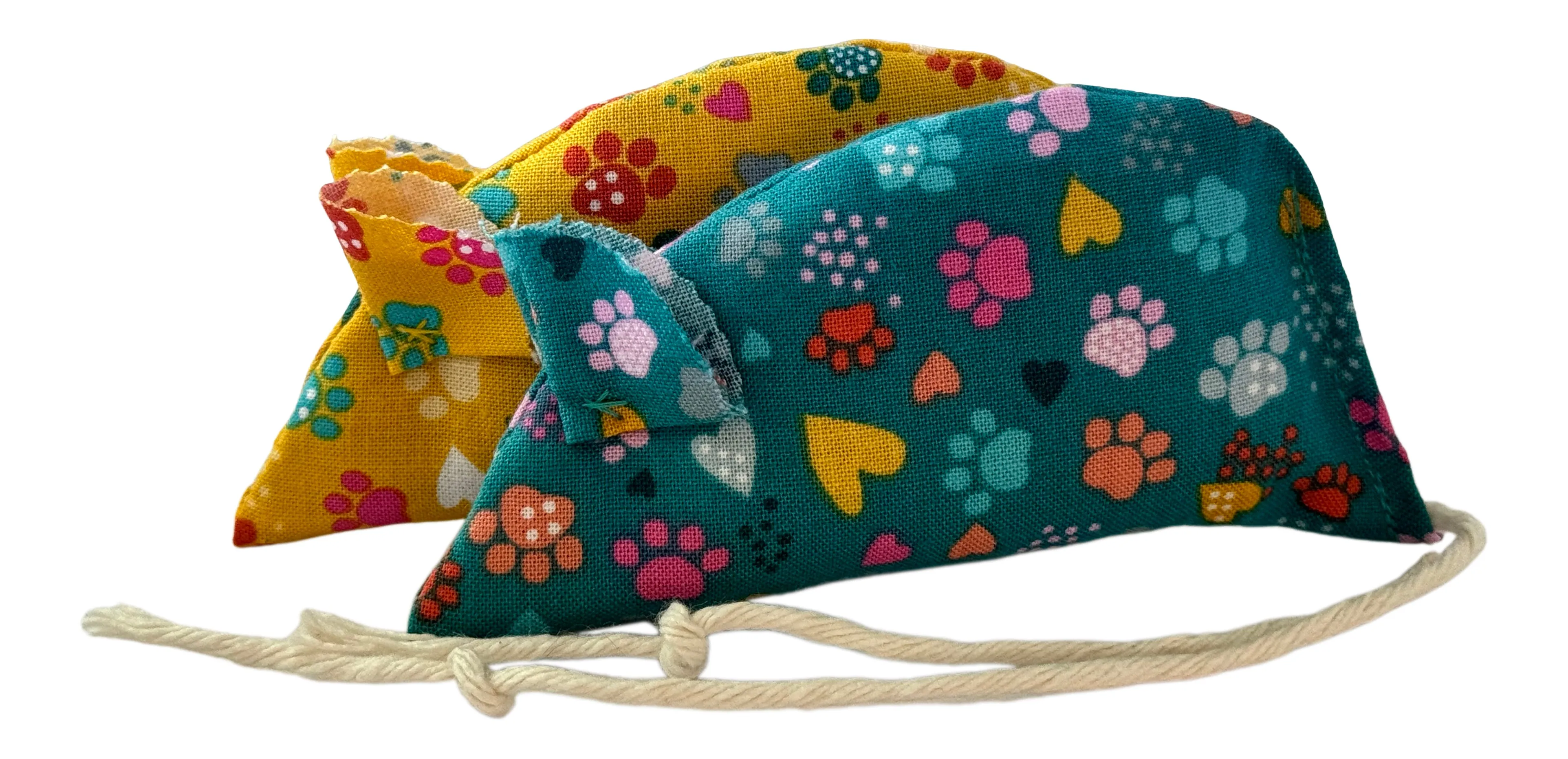 Pawprints Pack of 2 Catnip Mice