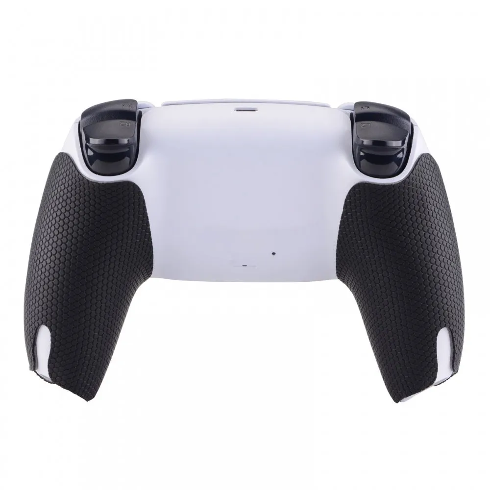 PlayVital Black Anti-Skid Sweat-Absorbent Controller Grip for PlayStation 5 Controller, Professional Textured Soft Rubber Pads Handle Grips for PS5 Controller - PFPJ001