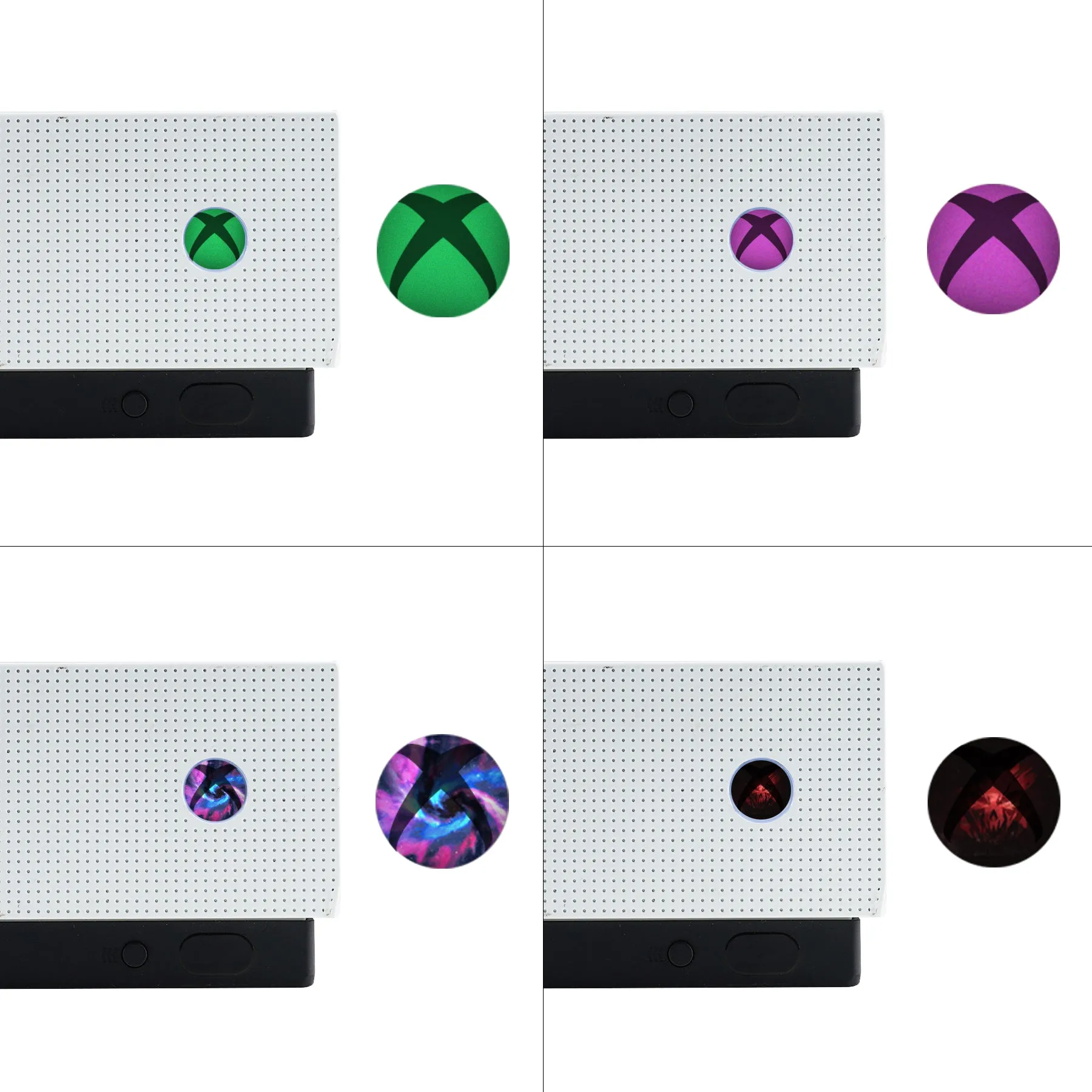 PlayVital Custom Home Button Power Switch Stickers Skin Cover for Xbox Series X & S, for Xbox One & Xbox One X/S Console & Controller, for Xbox One Elite Controller and Kinect - 60 pcs One Pack - XBLS005