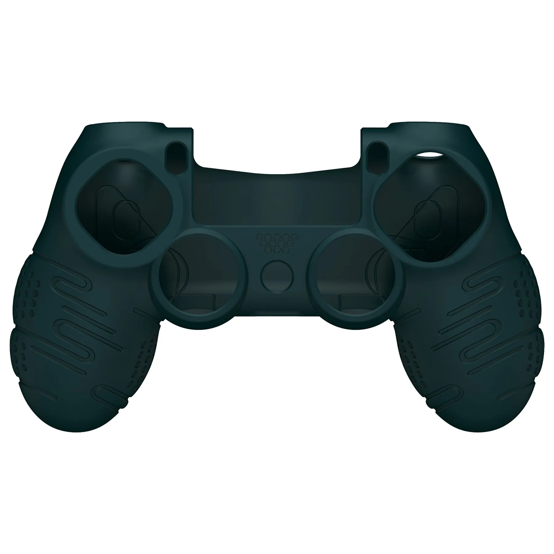 PlayVital Line & Dot Racing Green Silicone Cover Skin for ps4 Controller, Anti-Slip Soft Protector Case Cover with Thumb Grip Caps for ps4 for ps4 Slim for ps4 Pro Controller - CLRP4P003