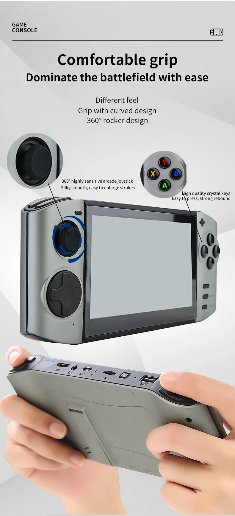 Portable Retro Double Handheld Video Game Console Q-Gs7
