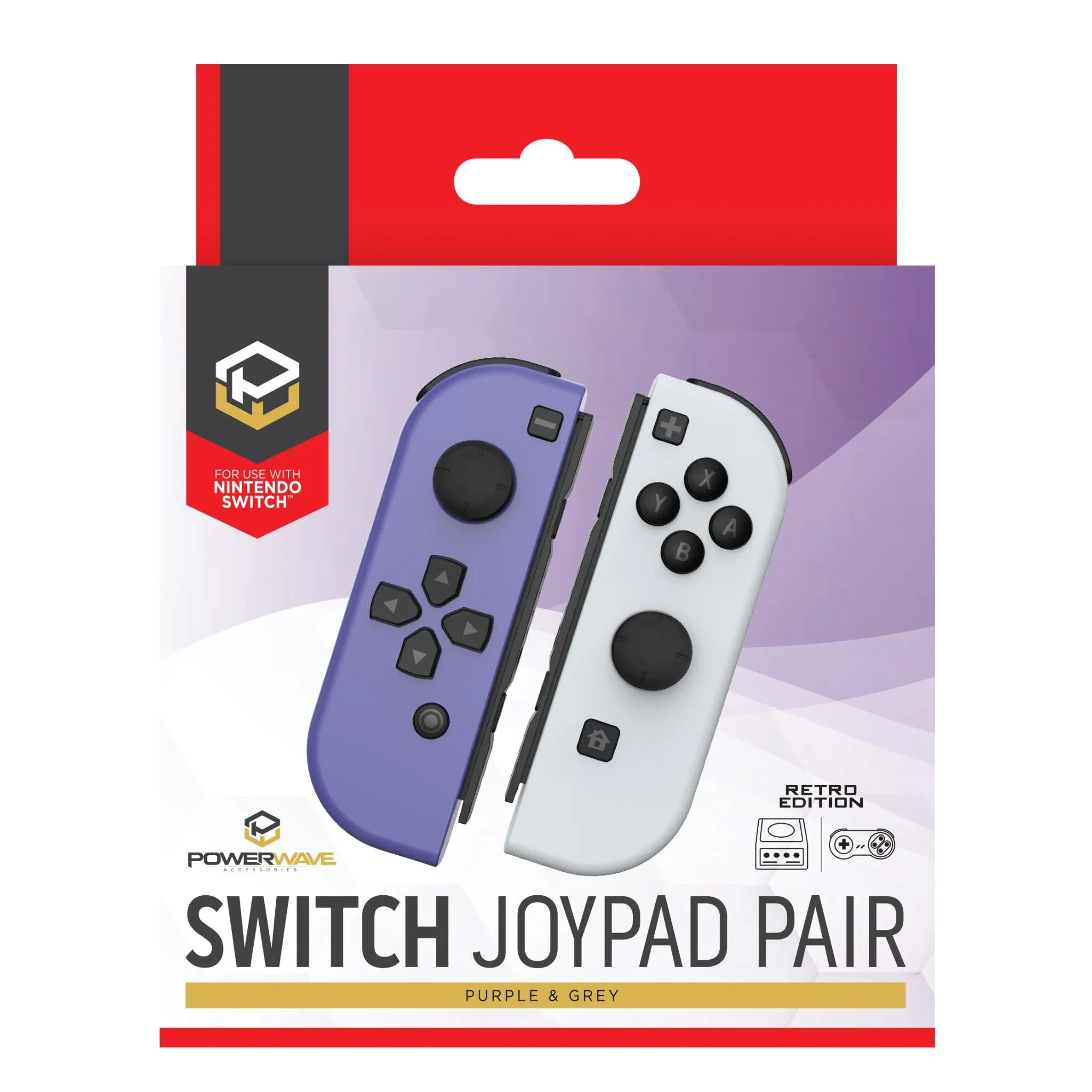 Powerwave Switch Joypad Retro (Purple & Grey)