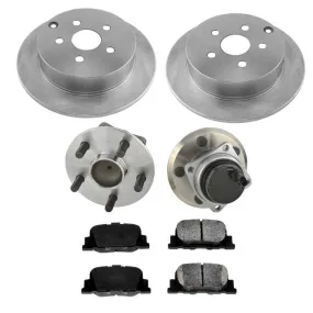 Rear Disc Rotors Pads Wheel Hub Bearing Assembly for Scion Tc ABS Sensors 05-10