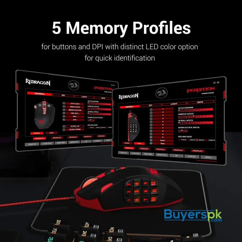 Redragon M901 Perdition Wired Gaming Mouse