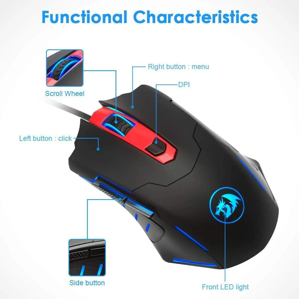 Redragon Pegasus M705 Wired Rainbow Gaming Mouse 7200Dpi