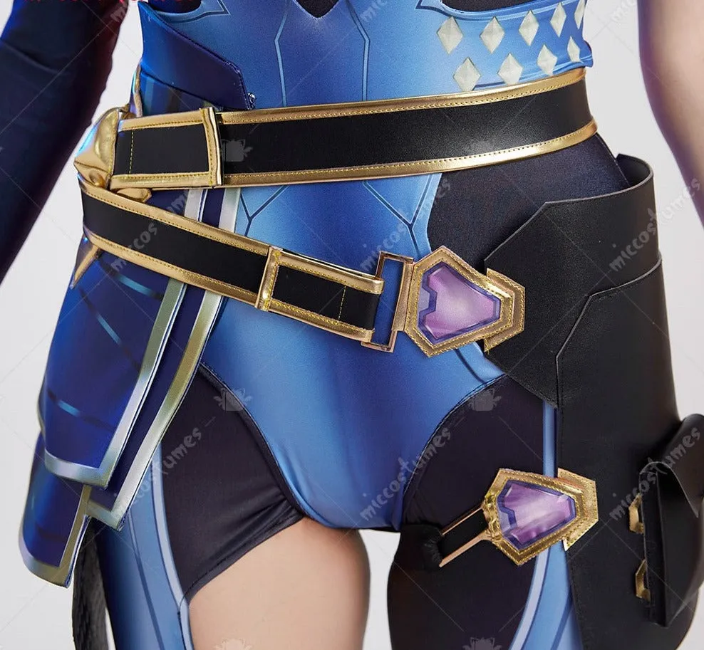 Reyna Bodysuit Cosplay Costume with Pants and Earrings