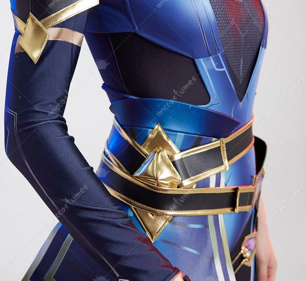 Reyna Bodysuit Cosplay Costume with Pants and Earrings