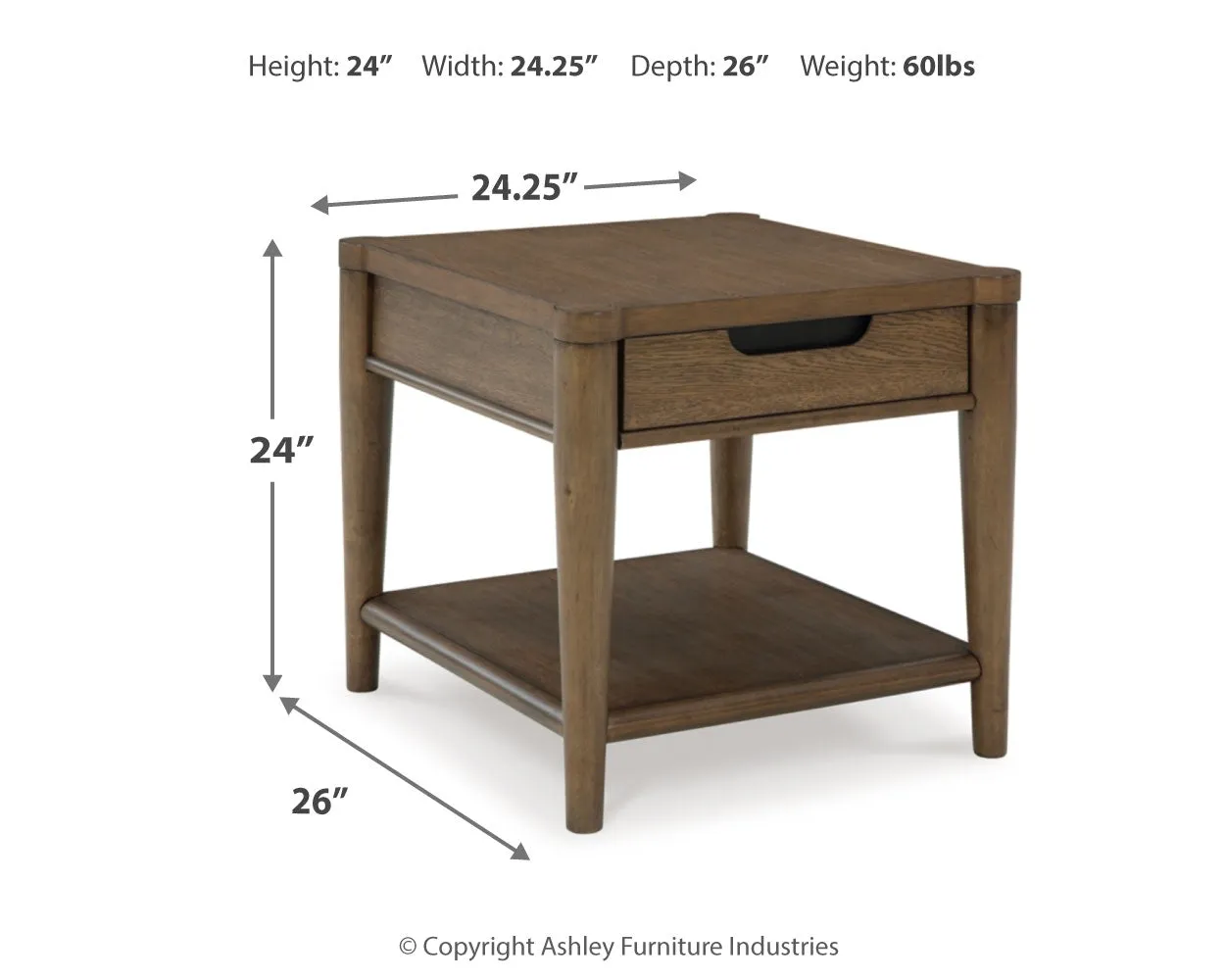 Roanhowe Coffee Table with 1 End Table in Brown