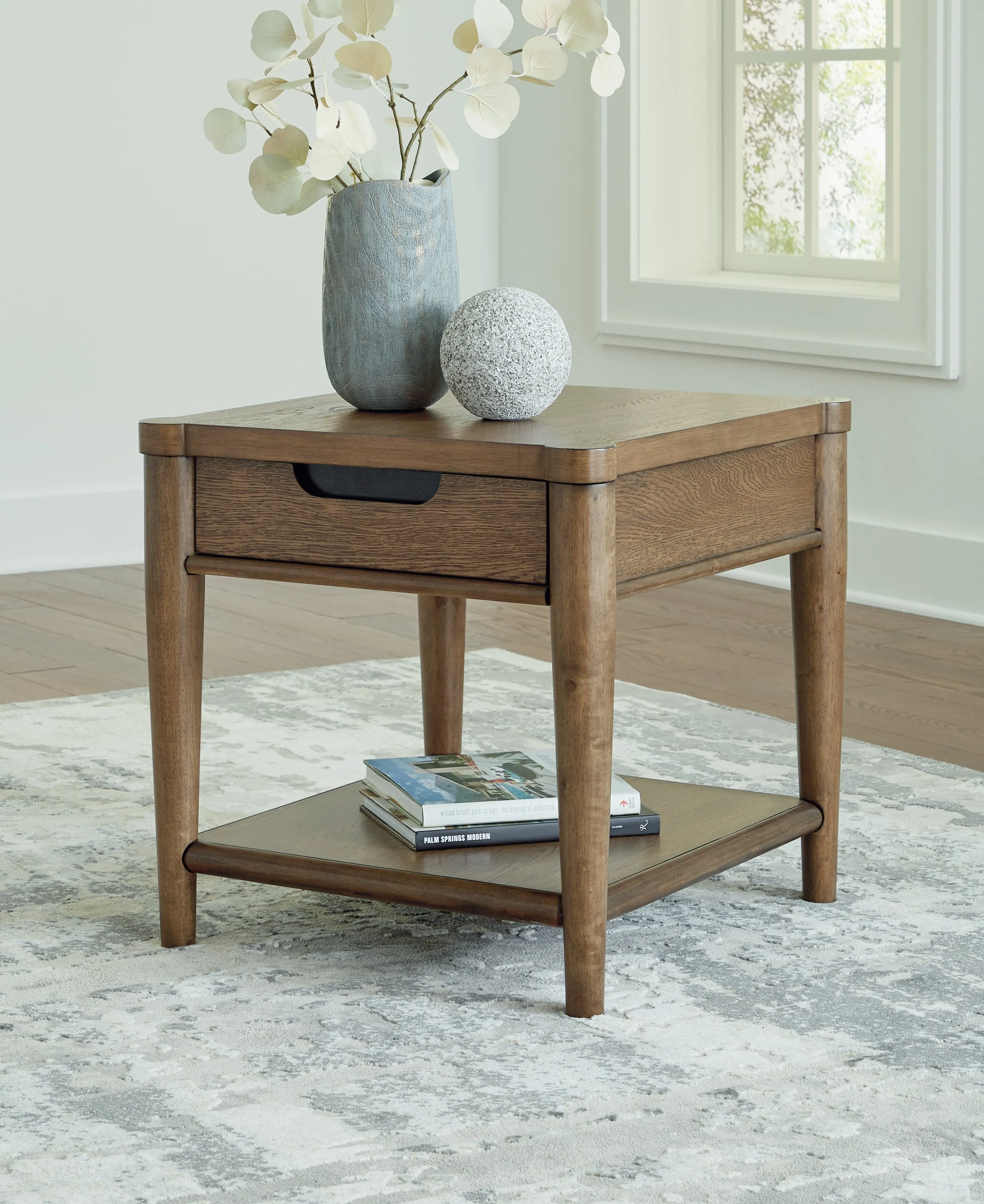 Roanhowe Coffee Table with 1 End Table in Brown