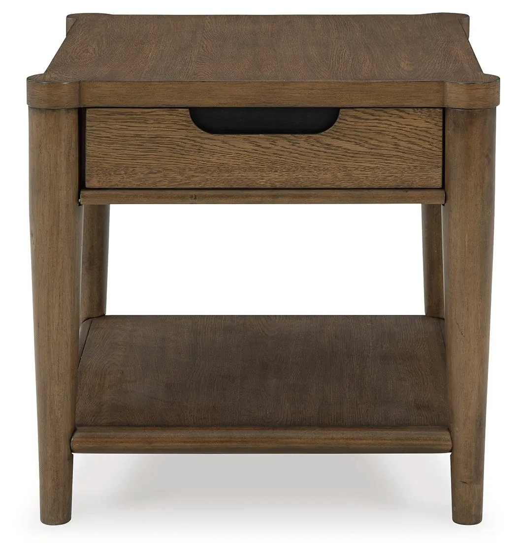 Roanhowe Coffee Table with 1 End Table in Brown