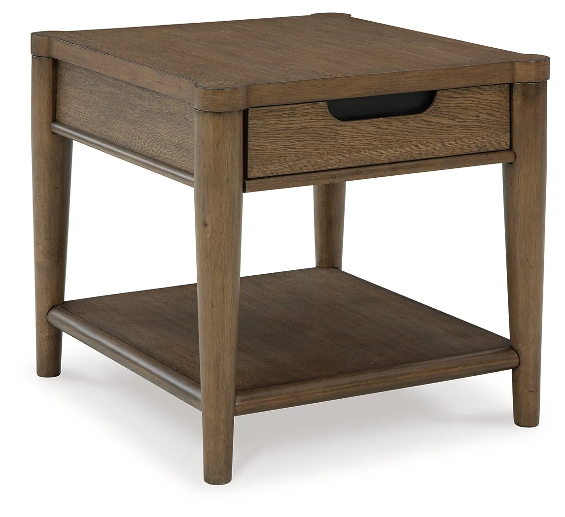 Roanhowe Coffee Table with 1 End Table in Brown