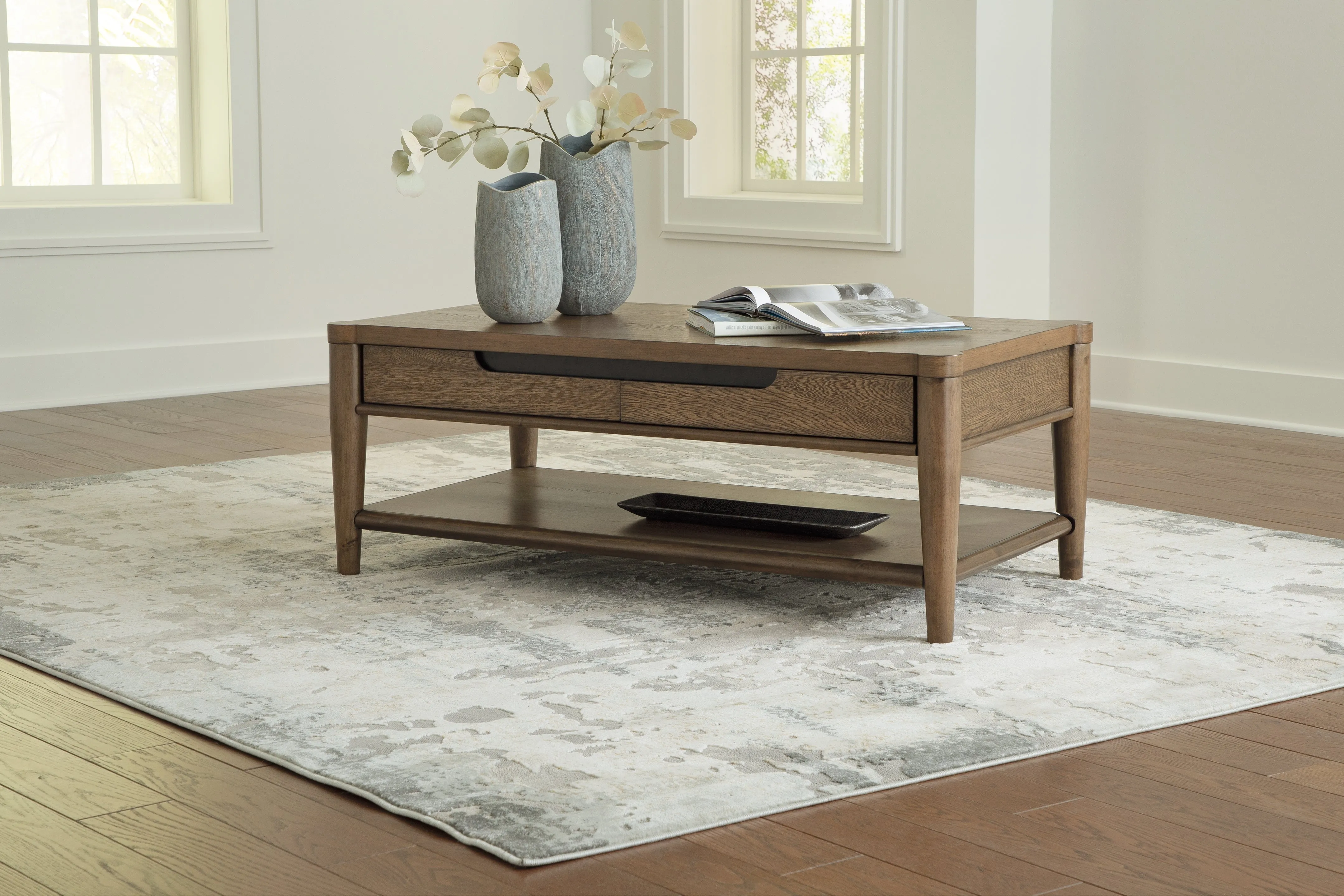 Roanhowe Coffee Table with 1 End Table in Brown