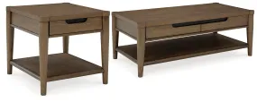Roanhowe Coffee Table with 1 End Table in Brown