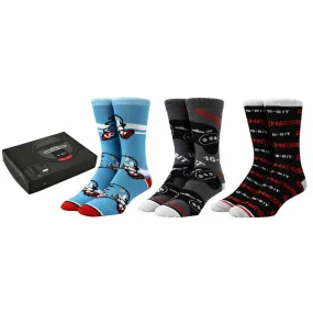 Sega Genesis Sonic & Classic Controller 3-Pair Crew Sock Box Set
