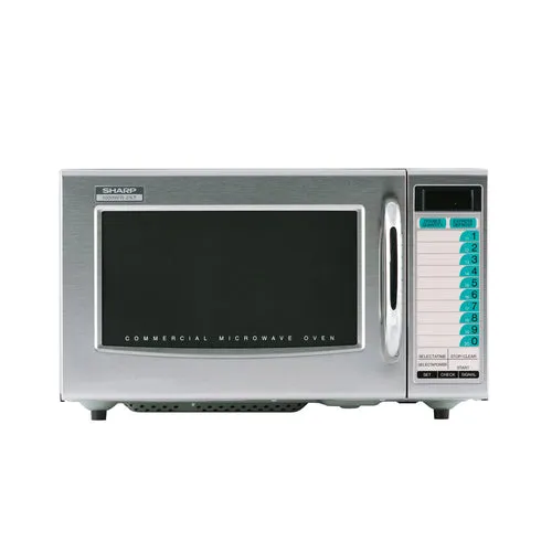 SHARP R-21LTF microwave oven with 1000 watts and 1.0 cu. ft. capacity