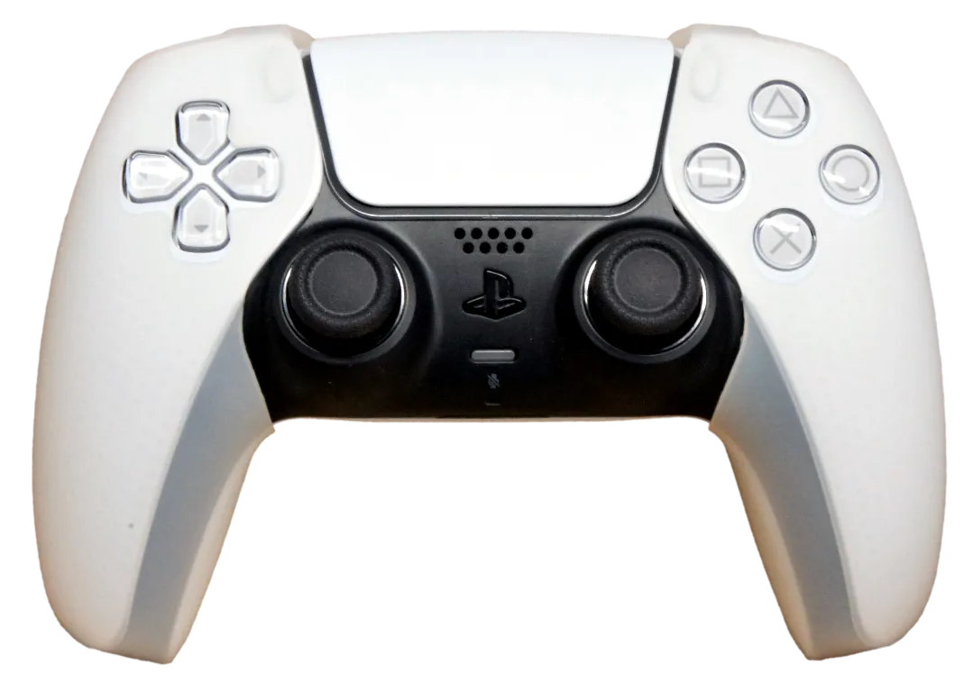 Silicone Grip Covers For PS5 Controller Skin - Clear White Sox