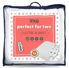 Snuggle Up Electric Blanket Dual Control 3 Heat Settings Easy Fit