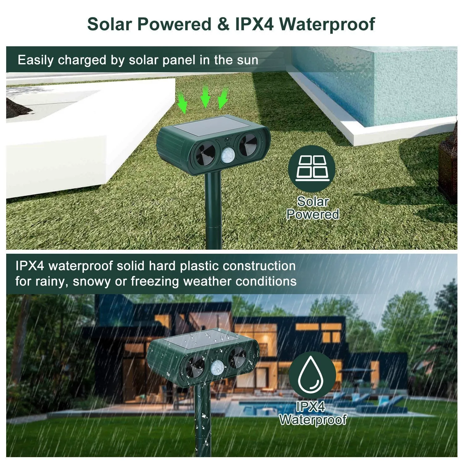 Solar Powered Ultrasonic Animal Repeller