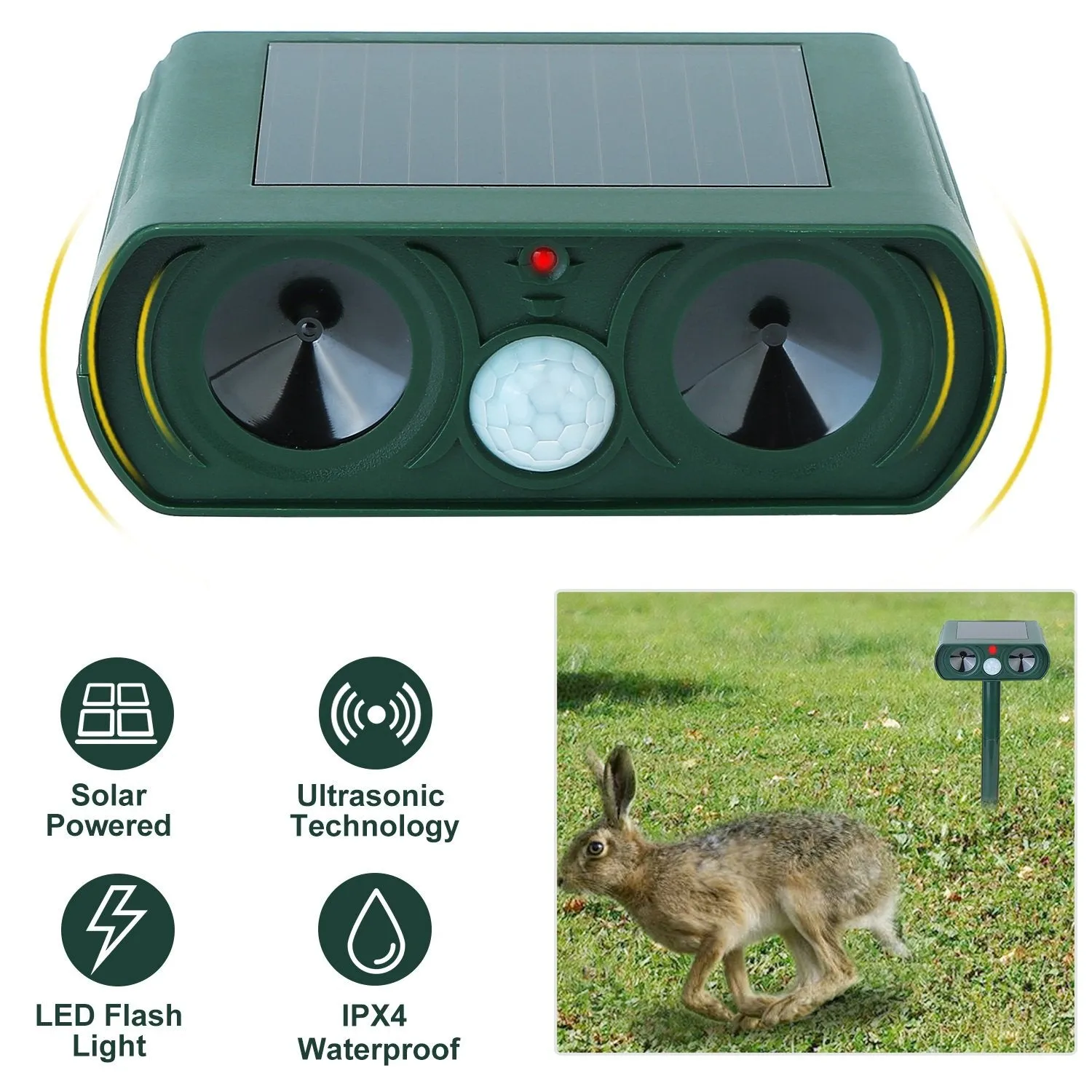 Solar Powered Ultrasonic Animal Repeller