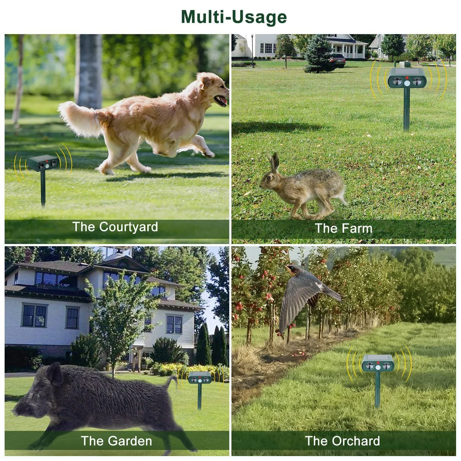 Solar Powered Ultrasonic Animal Repeller