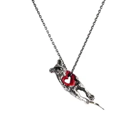 Stolen Heart Mouse Necklace Silver