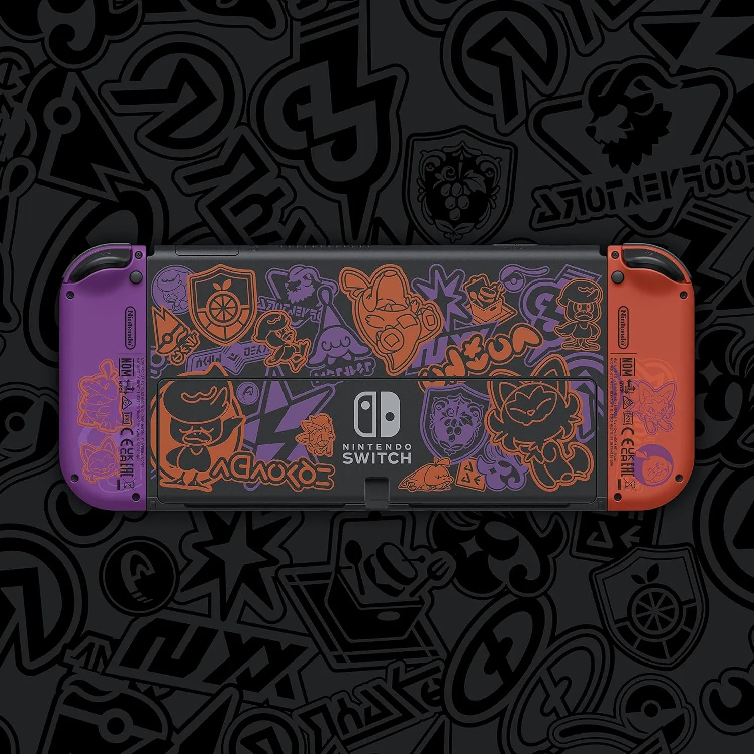 Switch Console, 64GB OLED Scarlet Violet   Red Purple Joy-Con