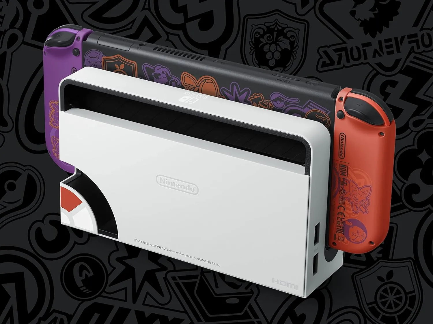 Switch Console, 64GB OLED Scarlet Violet   Red Purple Joy-Con