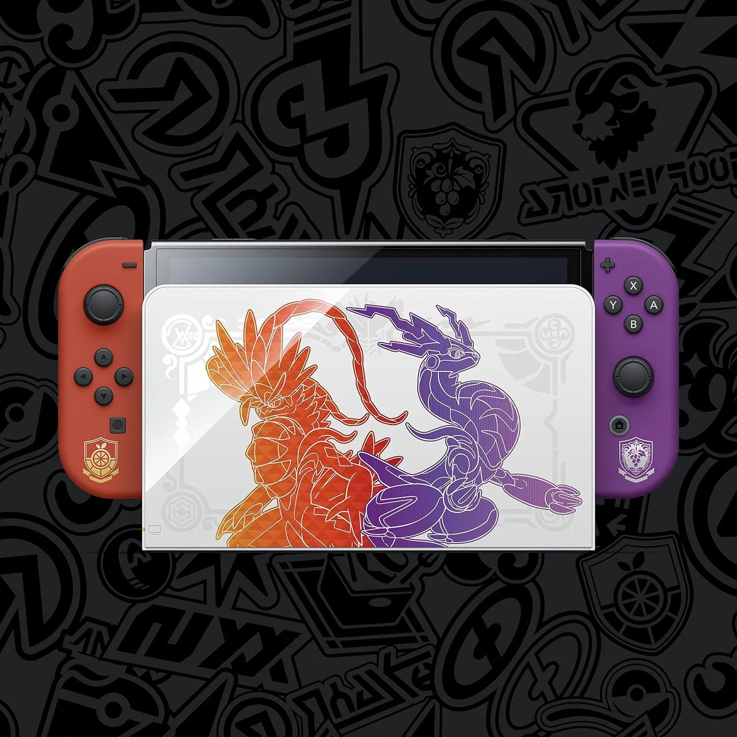 Switch Console, 64GB OLED Scarlet Violet   Red Purple Joy-Con