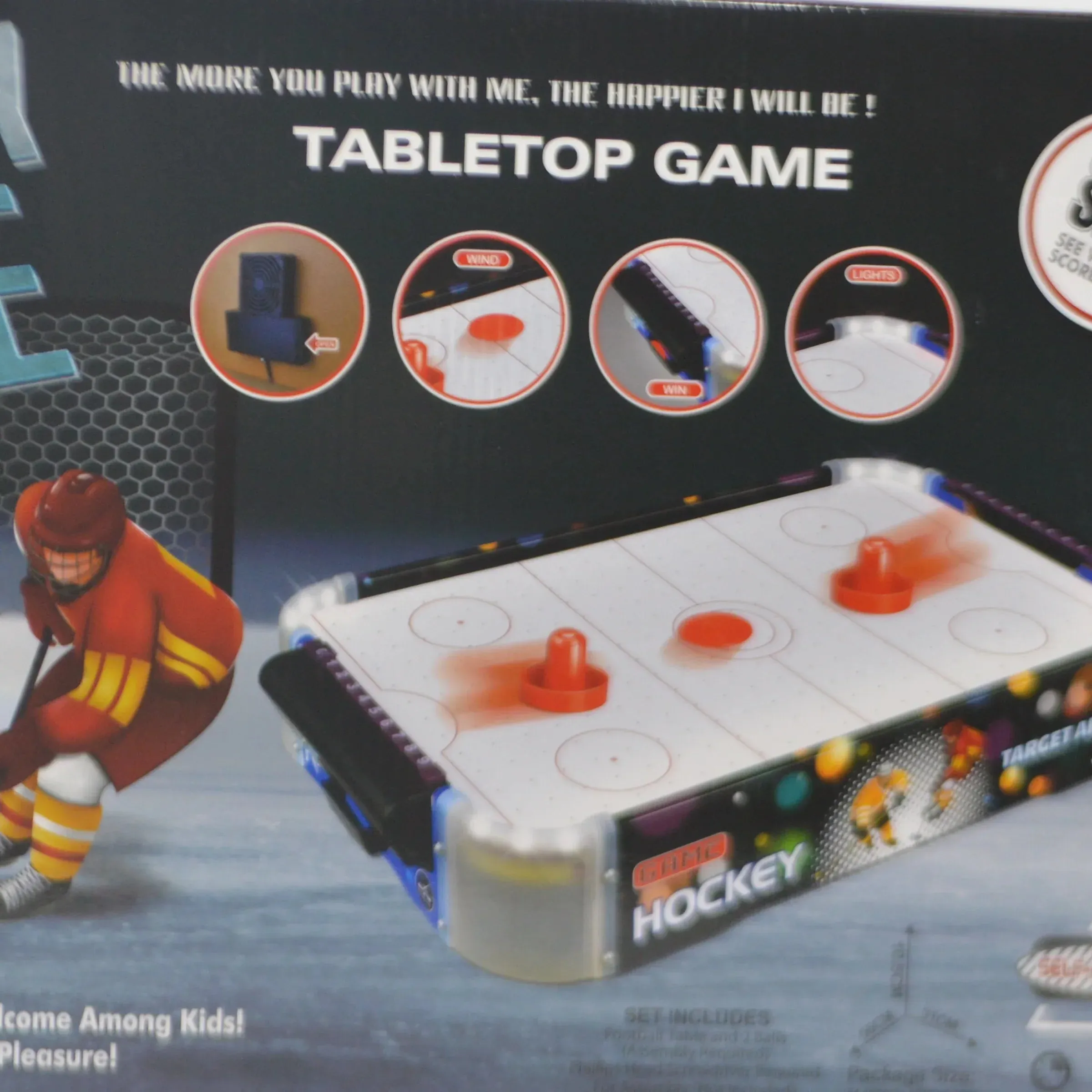 Top Table Hockey Game with 4 Side Lights