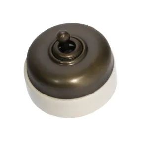 TRADCO SWITCH IVORY PORCELAIN BASE