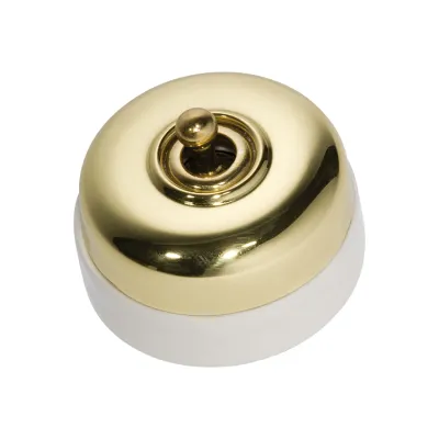 TRADCO SWITCH IVORY PORCELAIN BASE