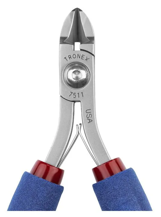 Tronex 7511 General Purpose Large Oval Head Semi-Flush Carbon Steel Cutter with Long Ergonomic Handles, 5.7" OAL