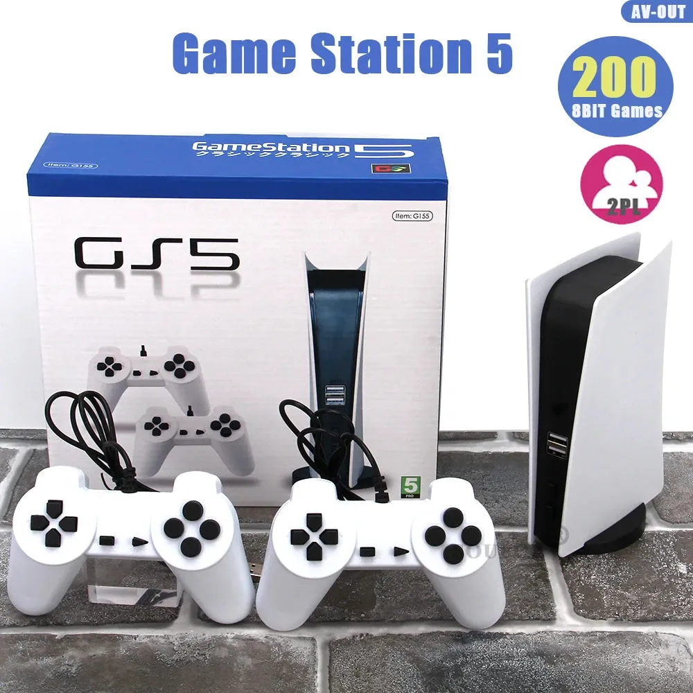 Two-Player Video Game Console With 200 Classic Games 8-Bit GS5 TV Consola Retro Handheld Game Player AV Output